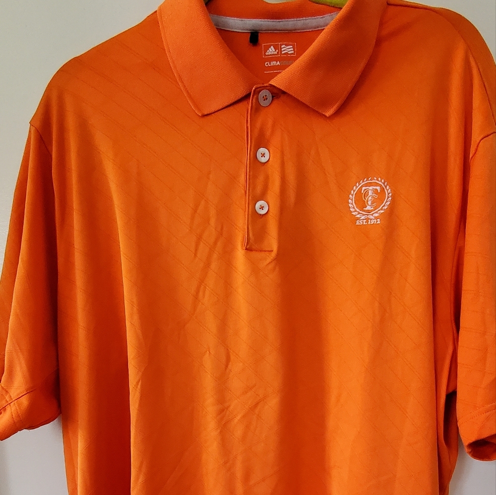 Orange Adidas Golf Shirt